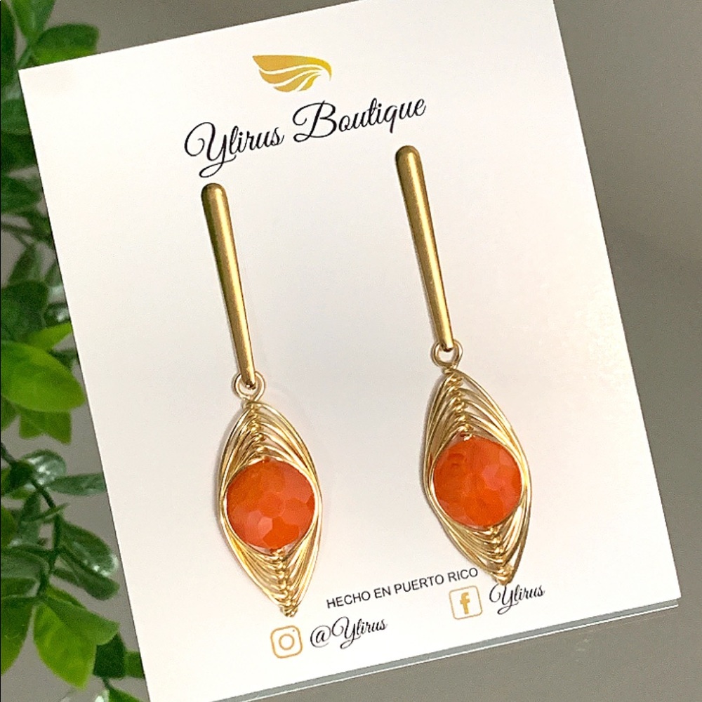 ✨Earrings with non tarnish copper wire wrapping